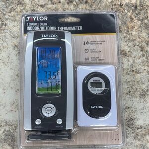 Taylor Digital Indoor/Outdoor Thermometer with Remote Sensor - Black/White